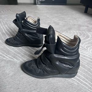 Isabel marant black platform sneakers